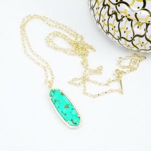 Kendra Scott Layla Bronze-veined Teal Magnesite necklace